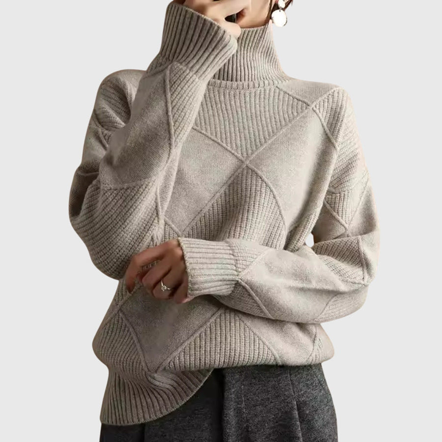 Angela - Turtleneck Sweater Gray