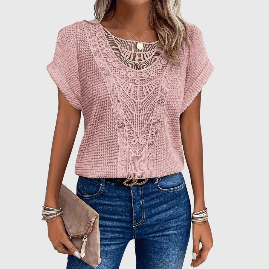 Pearl | Elegant Ibiza Style Blouse Pink