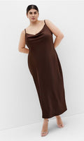Satin Slip Dress Truffle