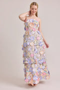 Flora Applique Dress Pastel Multi Ready To Ship