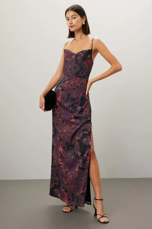 Ruched Floral Dress