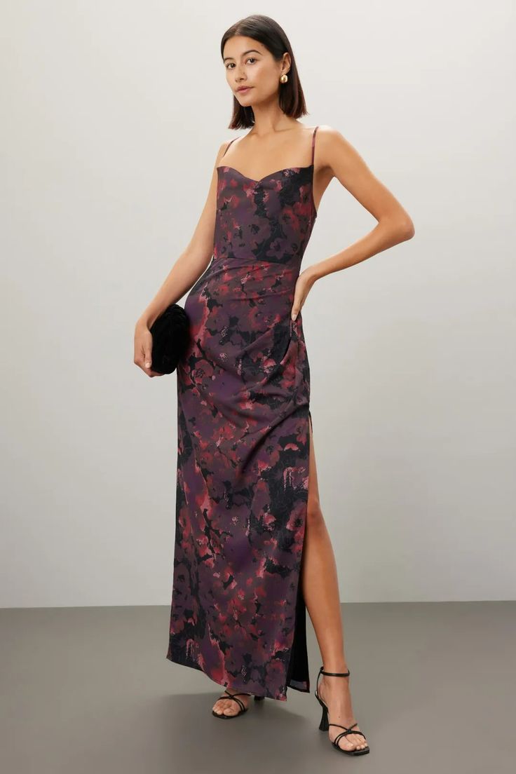 Ruched Floral Dress