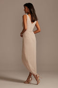 Tank Draped Chiffon Tulip Hem Bridesmaid Dress