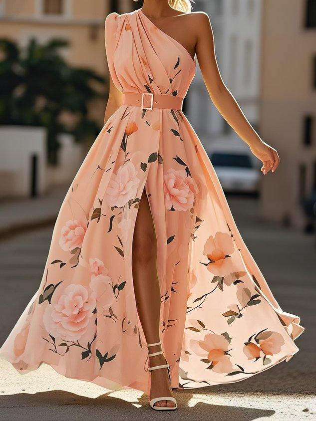 Liora - Light Green Floral Maxi Dress