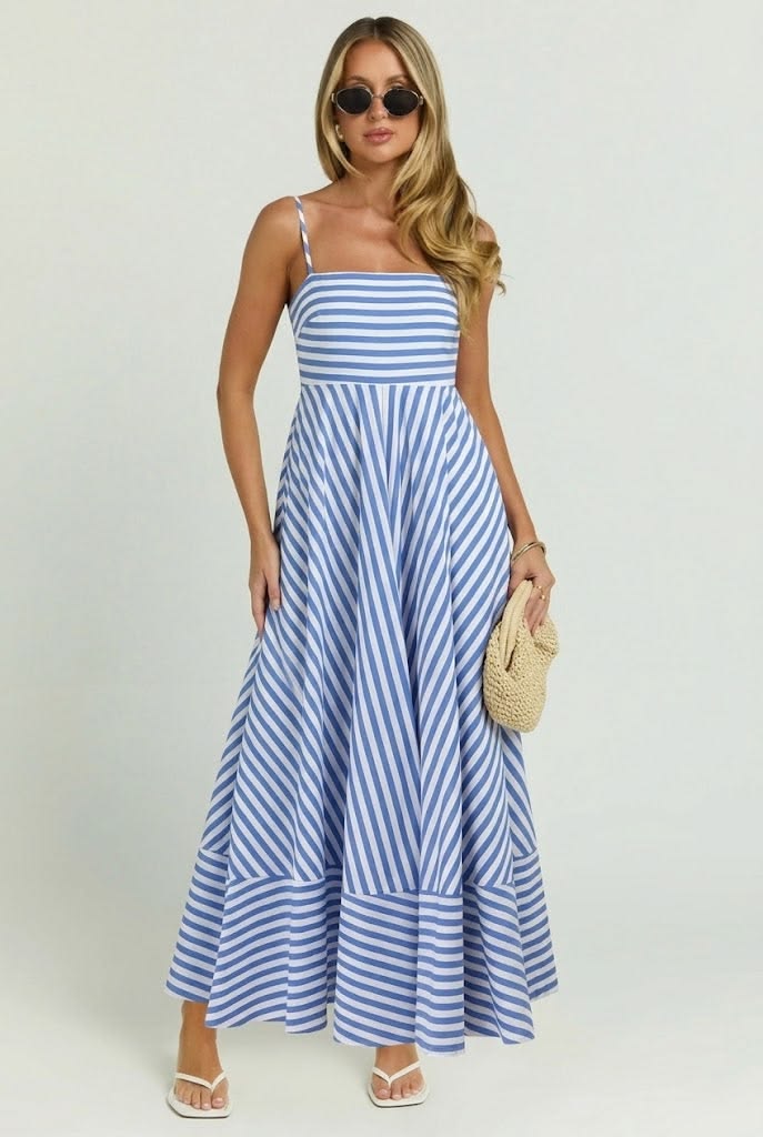 Meet Me In Nantucket Maxi Dress Blue