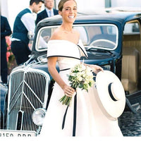 Elegant Off Shoulder White Dress Color: White Size: S