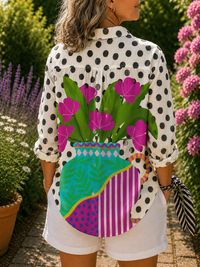 Emma - Flower Vase Blouse