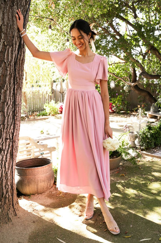Abbie Dress In Blush Bridesmaid Dress