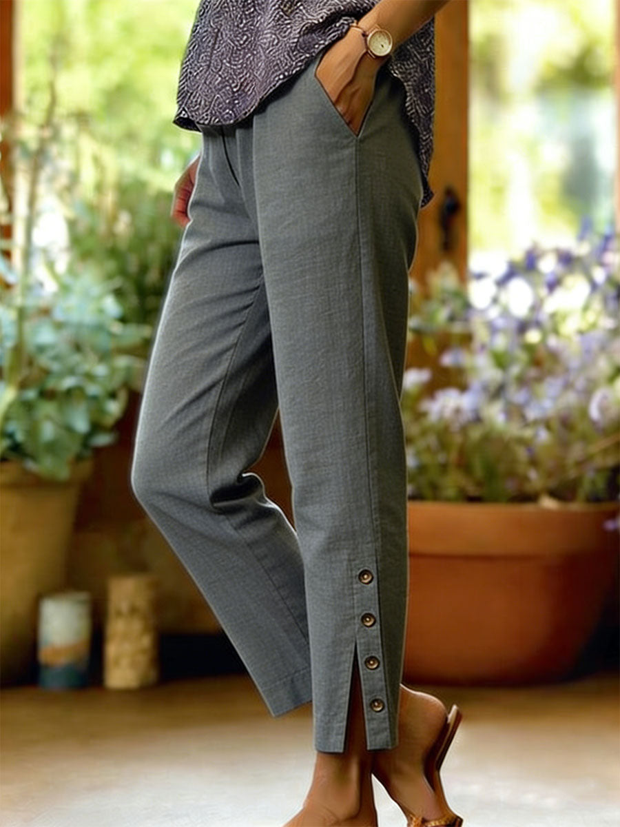Wrenley - Lightweight Cotton Linen Everyday Trousers