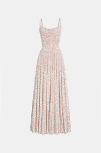 Floral Pleated Midi Dress