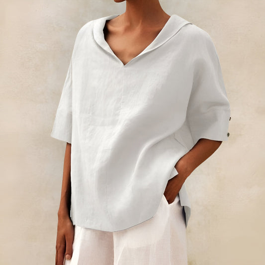 Adrienne | Women's Oversized Hooded Long Sleeve Blouse
