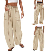 Adrienne | Women's Wide Leg Cargo Pants with Drawstring