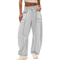 Adrienne | Women's Wide Leg Cargo Pants with Drawstring