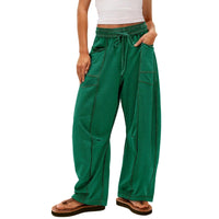 Adrienne | Women's Wide Leg Cargo Pants with Drawstring