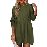 Luna – Casual Loose Fit Short Sleeve Mini Dress
