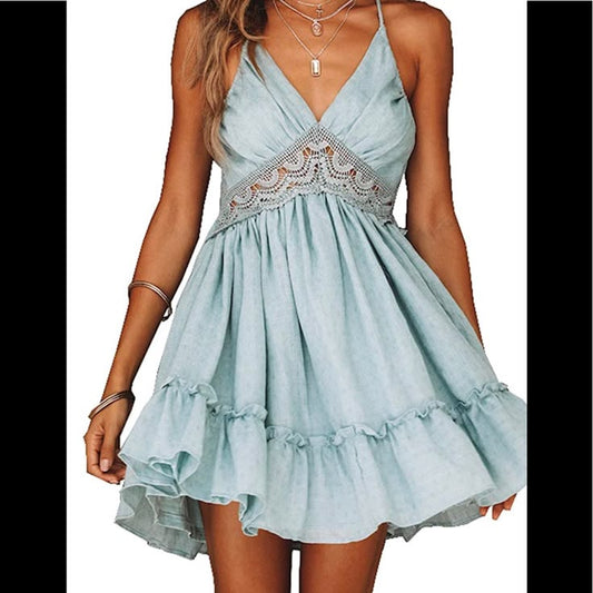 Spaghetti Strap Lace Sundress