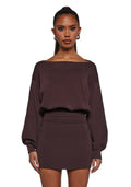 Luxe Rush Mini Dress Brown Medium