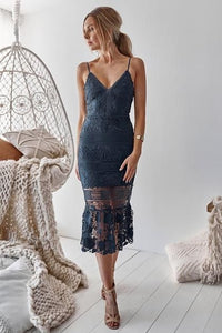 Estelle Dress Steel Blue
