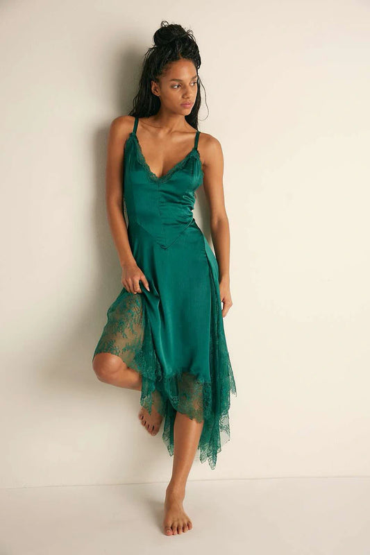 Modern Love Midi Slip By Intimately At In Green, Size: M Dress