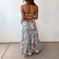 Elegant Sleeveless Hollow Out Pleat Dress Summer New High Waist