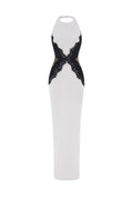 Crepe And Lace Maxi Dress