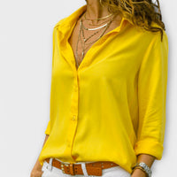 Ainsley | Women's Collared Long Sleeve Button Down Blouse