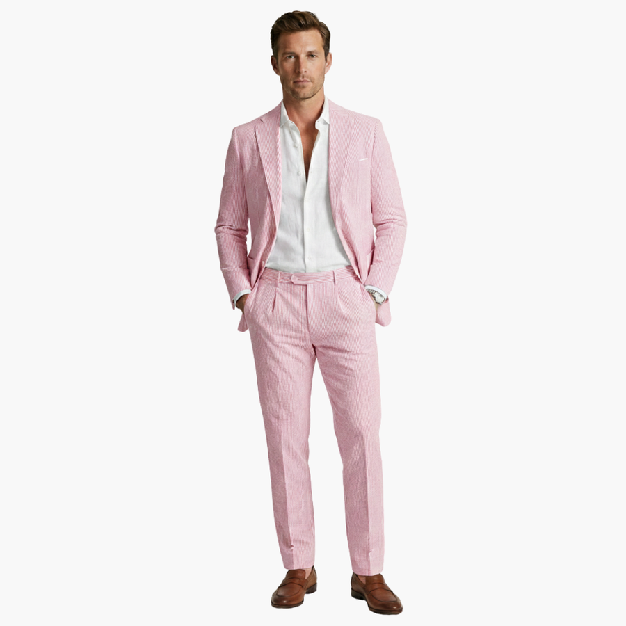 Alaric | Men's Striped Slim Fit Two-Piece Suit