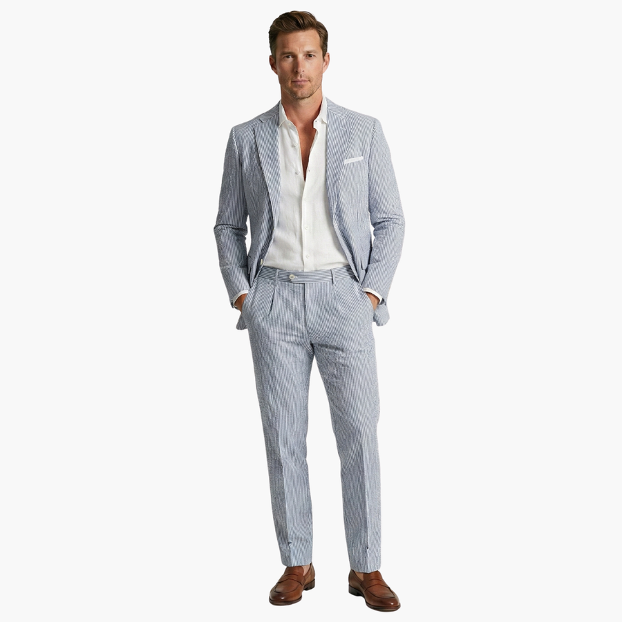 Alaric | Men's Striped Slim Fit Two-Piece Suit
