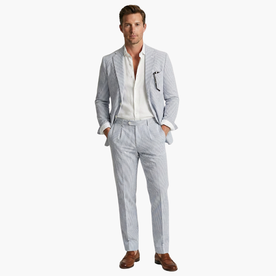 Alaric | Men's Striped Slim Fit Two-Piece Suit