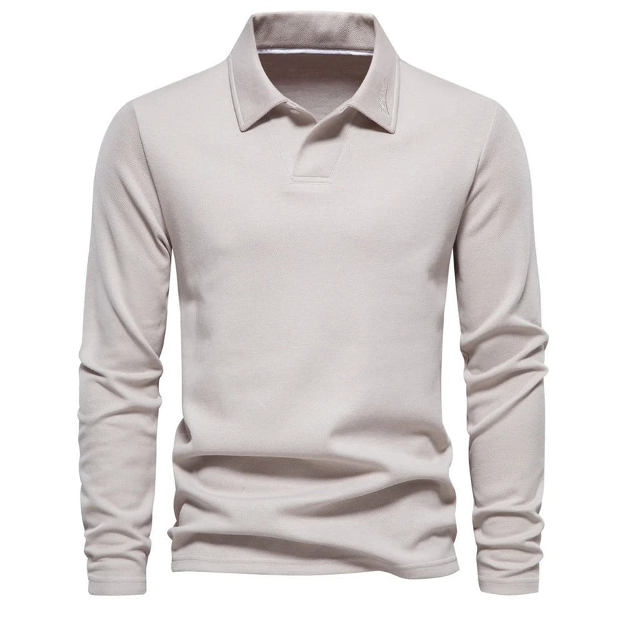 Aldwin | Men's Long Sleeve Collared Polo Shirt