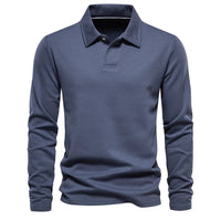 Aldwin | Men's Long Sleeve Collared Polo Shirt