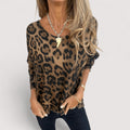 Allegra | Women's Leopard Print Long Sleeve Top