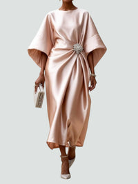 Alessandra Satin Midi Dress