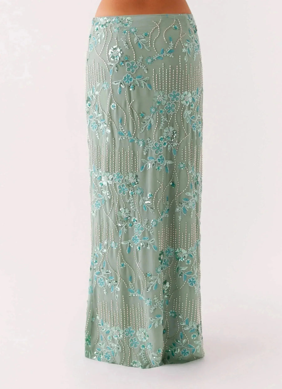 Alessia Sequin Maxi Skirt