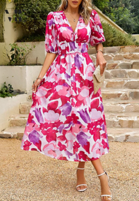 Amelia Floral Midi Dress