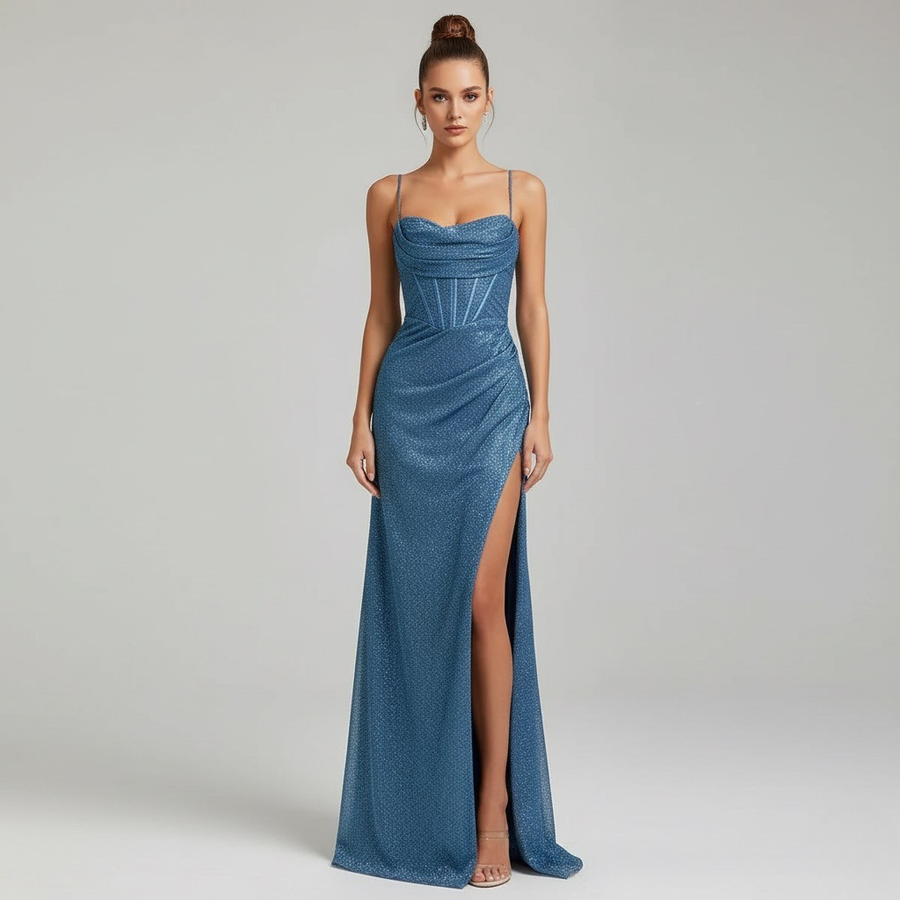 Aria Ruched Maxi Dress