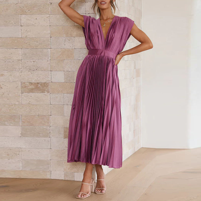 Ariana Pleated Midi Dress