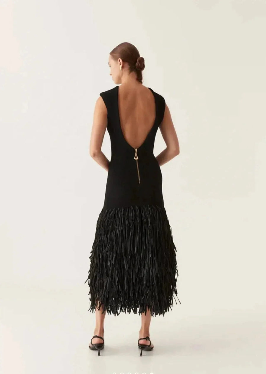 Audrey Fringe Midi Dress