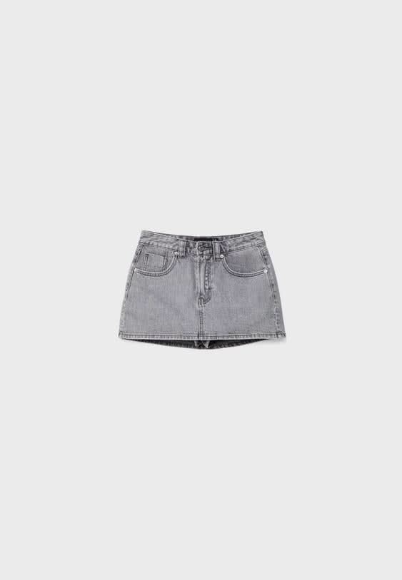 Carly Denim Mini Skort