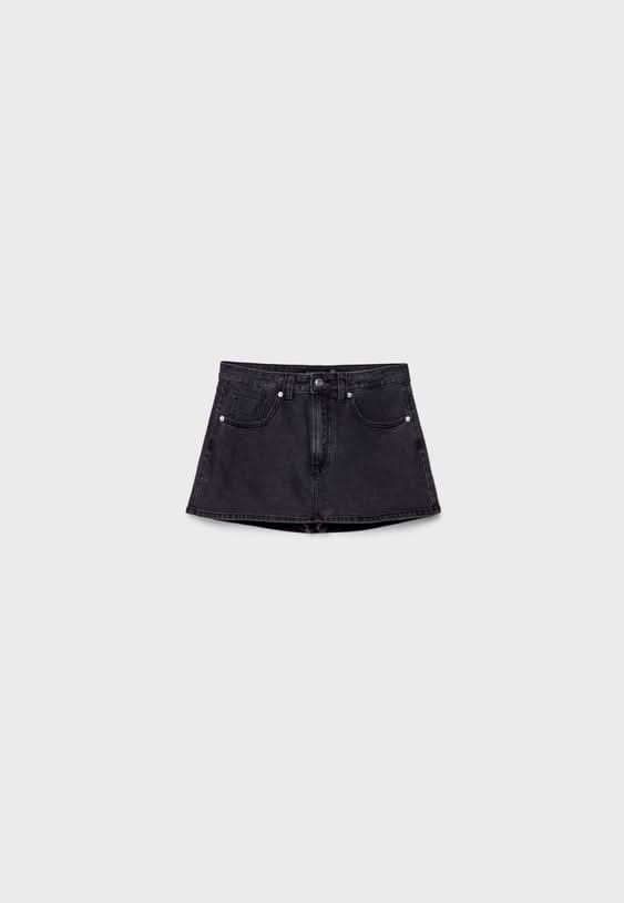 Carly Denim Mini Skort