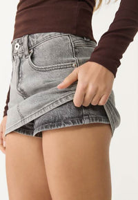 Carly Denim Mini Skort