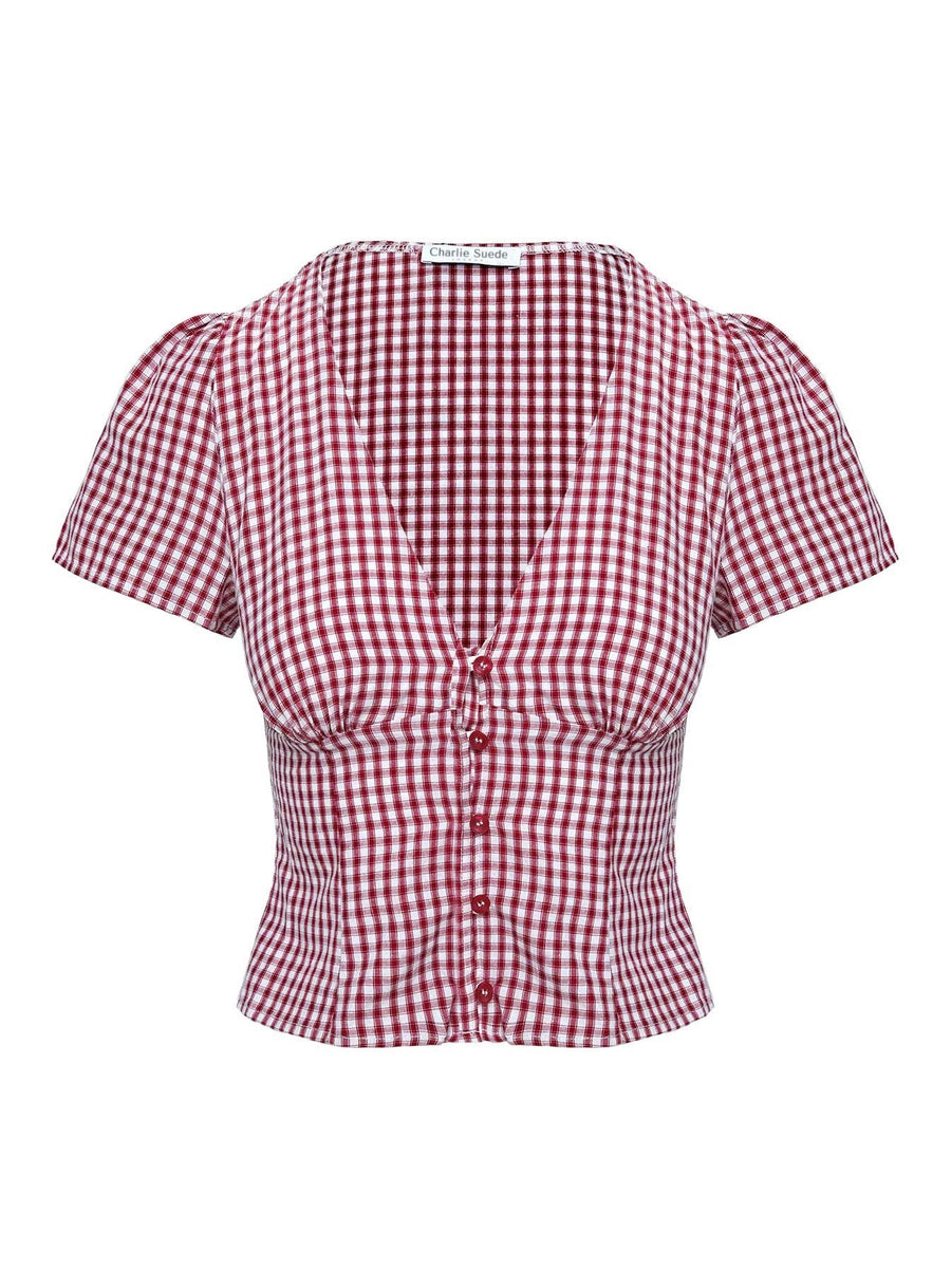 Charlotte Gingham Crop Top