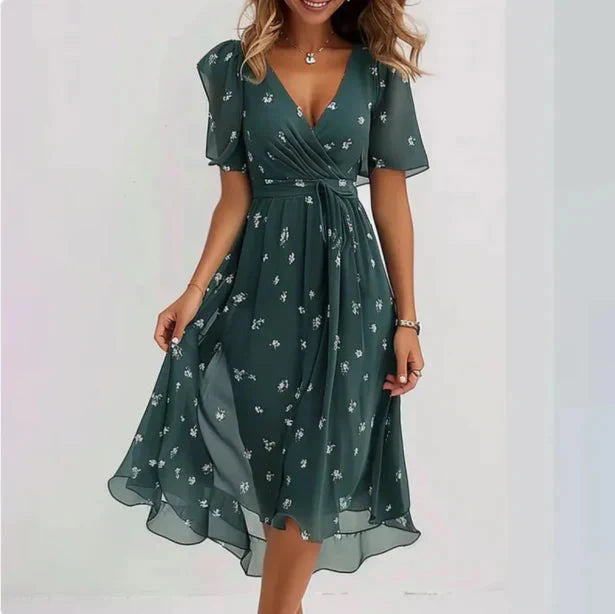 Elena Wrap Midi Dress
