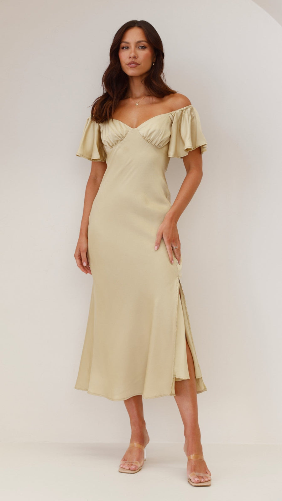Emilia Ruffle Midi Dress