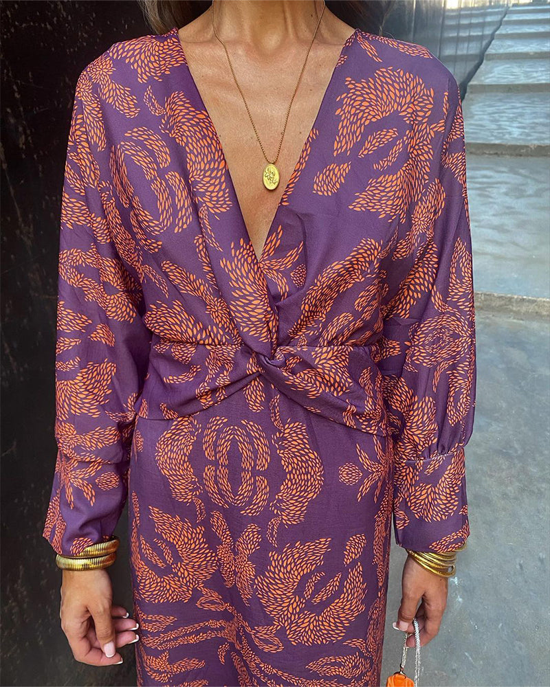 Emmeline Wrap Midi Dress