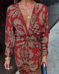 Emmeline Wrap Midi Dress
