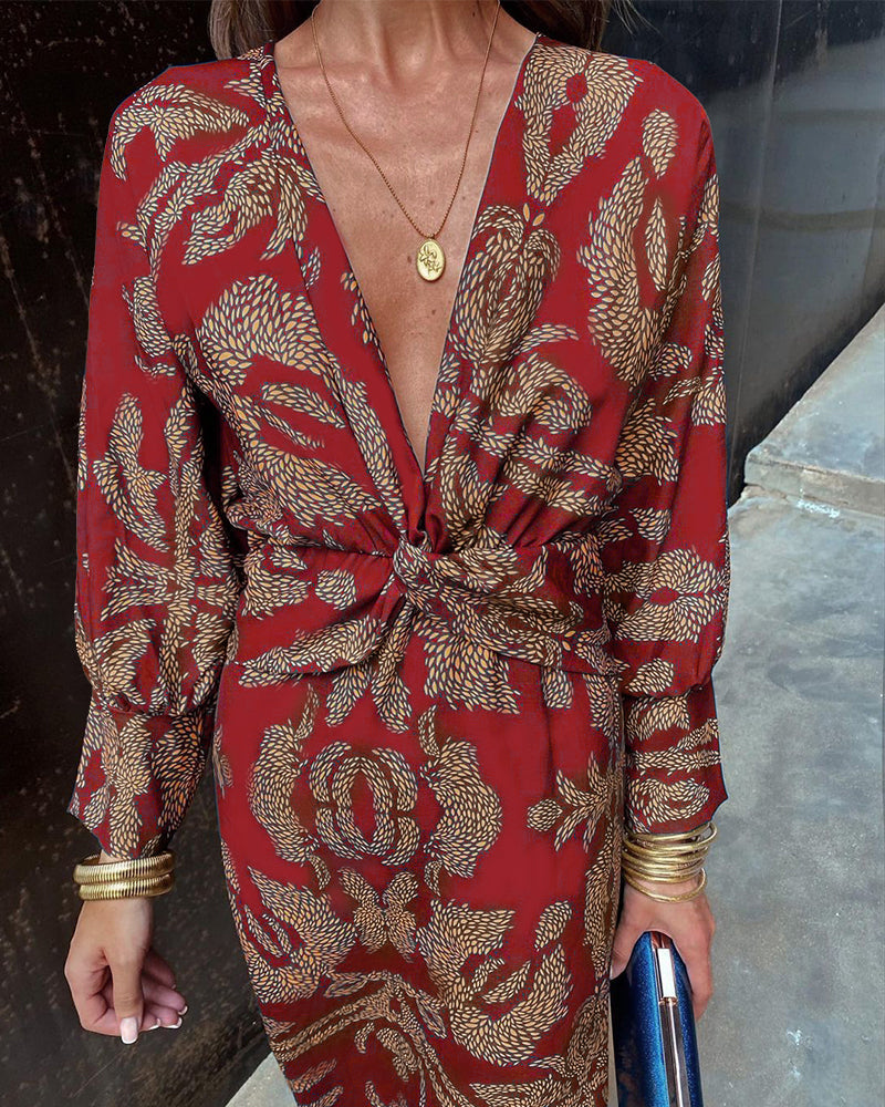 Emmeline Wrap Midi Dress