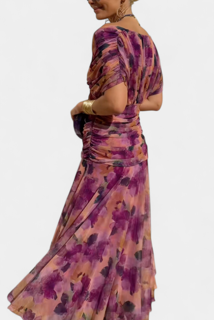 Evangeline Ruched Maxi Dress