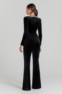 Evelyn Crystal Square Jumpsuit