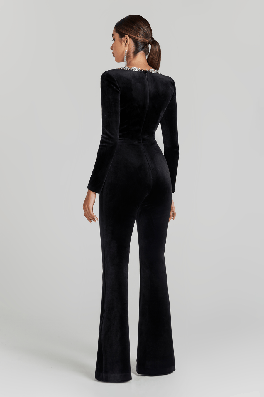Evelyn Crystal Square Jumpsuit